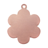 Copper 1" Flower w/Top Loop, 24g Copper 1" Flower w/Top Loop, 24g