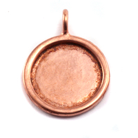 Copper Circle with Smooth Raised Edge, Medium Copper Circle with Smooth Raised Edge, Medium