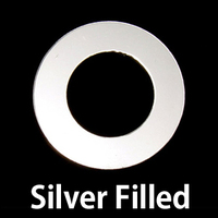 Silver Filled 7/8" Washer, 1/2" ID, 24g Silver Filled 7/8" Washer, 1/2" ID, 24g