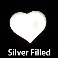 Silver Filled Medium Puffy Heart, 24g Silver Filled Medium Puffy Heart, 24g