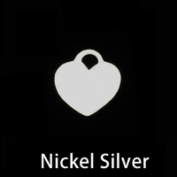 Nickel Silver Small "Tiffany Style" Heart, 24g Nickel Silver Small "Tiffany Style" Heart, 24g