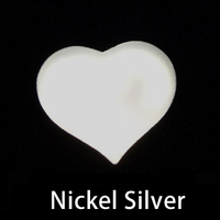 Nickel Silver Medium Puffy Heart, 24g Nickel Silver Medium Puffy Heart, 24g