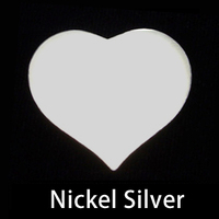 Nickel Silver Large Puffy Heart, 24g Nickel Silver Large Puffy Heart, 24g