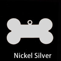 Nickel Silver Large Dog Bone with Top Loop, 24g Nickel Silver Large Dog Bone with Top Loop, 24g