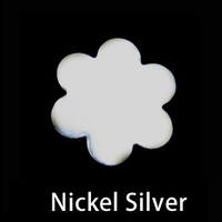 Nickel Silver Large 6 Petal Flower, 24g Nickel Silver Large 6 Petal Flower, 24g