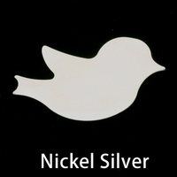 Nickel Silver Winged Bird Blank, 24g Nickel Silver Winged Bird Blank, 24g
