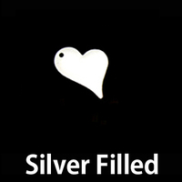 Silver Filled Stylized Heart Tag, 24g Silver Filled Stylized Heart Tag, 24g