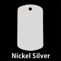Nickel Silver Large Dog Tag (no notch), 24g Nickel Silver Large Dog Tag (no notch), 24g