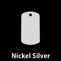 Nickel Silver Small Dog Tag (no notch), 24g Nickel Silver Small Dog Tag (no notch), 24g
