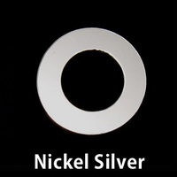 Nickel Silver 7/8" Washer, 1/2" ID, 24g Nickel Silver 7/8" Washer, 1/2" ID, 24g