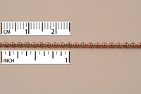 Shiny Copper Ball Chain, by the Inch Shiny Copper Ball Chain, by the Inch