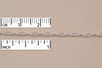 Sterling Silver Textured Drawn Cable Chain 4.5 x 2, by the Inch Sterling Silver Textured Drawn Cable Chain 4.5 x 2, by the Inch