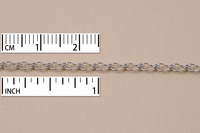 Rhodium Finish, Ladder Chain, 5mm x 2mm, by the Inch Rhodium Finish, Ladder Chain, 5mm x 2mm, by the Inch