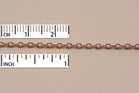 Antique Copper Finish, Small Round Cable Chain, 2mm, by the Inch Antique Copper Finish, Small Round Cable Chain, 2mm, by the Inch