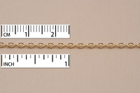 Gold Finish, Small Round Cable Chain, 2mm, by the Inch Gold Finish, Small Round Cable Chain, 2mm, by the Inch