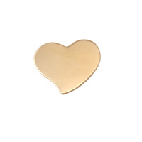 Brass Small Stylized Heart, 24g Brass Small Stylized Heart, 24g