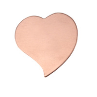 Copper Large Stylized Heart, 24g Copper Large Stylized Heart, 24g