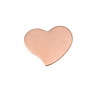 Copper Small Stylized Heart, 24g Copper Small Stylized Heart, 24g