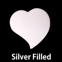 Silver Filled Large Stylized Heart, 24g Silver Filled Large Stylized Heart, 24g