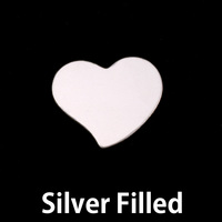 Silver Filled Small Stylized Heart, 24g Silver Filled Small Stylized Heart, 24g