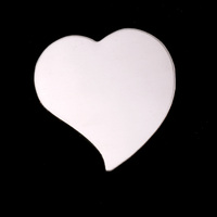 Sterling Silver Large Stylized Heart, 24g Sterling Silver Large Stylized Heart, 24g