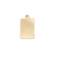 Brass Rectangle w/Top Loop (14.5mm x 9mm), 24g Brass Rectangle w/Top Loop (14.5mm x 9mm), 24g