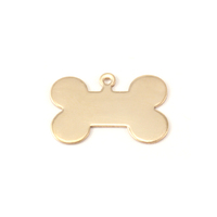 Brass Small Dog Bone with Top Loop, 24g Brass Small Dog Bone with Top Loop, 24g