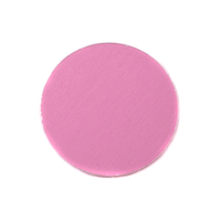 Anodized Aluminum 3/4" Circle, Pink, 24g Anodized Aluminum 3/4" Circle, Pink, 24g