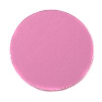 Anodized Aluminum 1" Circle, Pink, 24g Anodized Aluminum 1" Circle, Pink, 24g