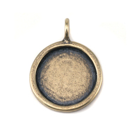 Brass Circle with Smooth Raised Edge, Medium Brass Circle with Smooth Raised Edge, Medium