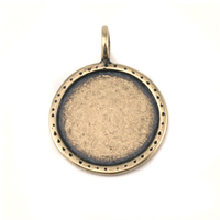 Brass Circle with Textured Edge, Medium Brass Circle with Textured Edge, Medium