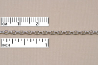 Rhodium Finish, Small Round Cable Chain, 2mm, by the Inch Rhodium Finish, Small Round Cable Chain, 2mm, by the Inch