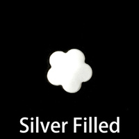 Silver Filled Tiny Flowers with 5 petals, 24g Silver Filled Tiny Flowers with 5 petals, 24g