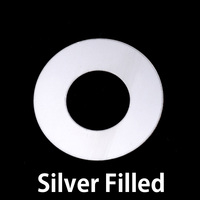 Silver Filled 1" Washer, 1/2" ID, 24g Silver Filled 1" Washer, 1/2" ID, 24g