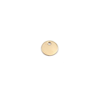 Brass 1/4" (8mm), 24g Circle with hole Brass 1/4" (8mm), 24g Circle with hole