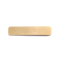 Brass Large Long Rounded Rectangle, 24g Brass Large Long Rounded Rectangle, 24g