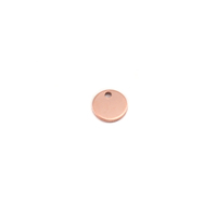 Copper Circle, 1/4" (8mm) with hole, 18g Copper Circle, 1/4" (8mm) with hole, 18g