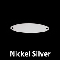 Nickel Silver Large Long Oval Connector, 24g Nickel Silver Large Long Oval Connector, 24g