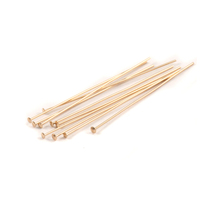 Gold Filled Head Pins 1 1/2" (38mm), 24 gauge pack of 10 Gold Filled Head Pins 1 1/2" (38mm), 24 gauge pack of 10