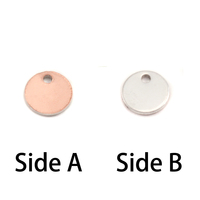 Single Clad 1/4" (8mm) Circle with Hole, 18g Single Clad 1/4" (8mm) Circle with Hole, 18g