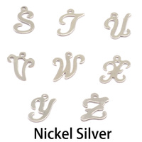 Nickel Script Letter Charm S, 24g Nickel Script Letter Charm S, 24g