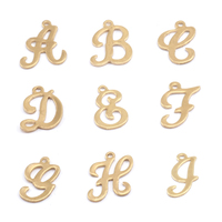 Brass Script Letter Charm A, 24g Brass Script Letter Charm A, 24g