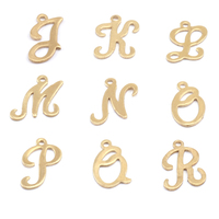 Brass Script Letter Charm J, 24g Brass Script Letter Charm J, 24g