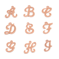 Copper Script Letter Charm A, 24g Copper Script Letter Charm A, 24g