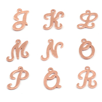 Copper Script Letter Charm J, 24g Copper Script Letter Charm J, 24g