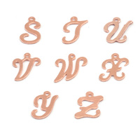 Copper Script Letter Charm S, 24g Copper Script Letter Charm S, 24g