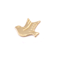 Brass Dove Left Facing Solderable Accent, 24g Brass Dove Left Facing Solderable Accent, 24g