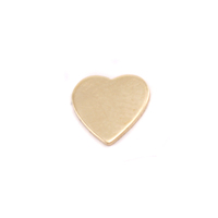 Brass Mini Chubby Heart Solderable Accent, 24g Brass Mini Chubby Heart Solderable Accent, 24g