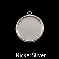 Nickel Silver 5/8" (16mm) Pressed Circle with Raised Edge Nickel Silver 5/8" (16mm) Pressed Circle with Raised Edge