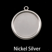 Nickel Silver 7/8" (22mm) Pressed Circle with Raised Edge Nickel Silver 7/8" (22mm) Pressed Circle with Raised Edge
